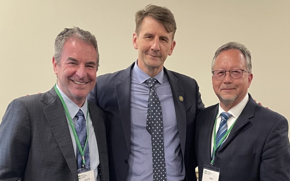 Dan Sharpe, President of Morrison Construction (left); U.S. Representative Frank Mrvan, District 1 of Indiana (center); and Mo Klefeker, President of Primary Energy (right) at AISI Steel in Washington Conference